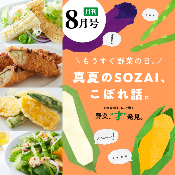 月刊 野菜、“才”発見。8月号