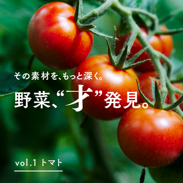 野菜、“才” 発見。Vol.1 トマト