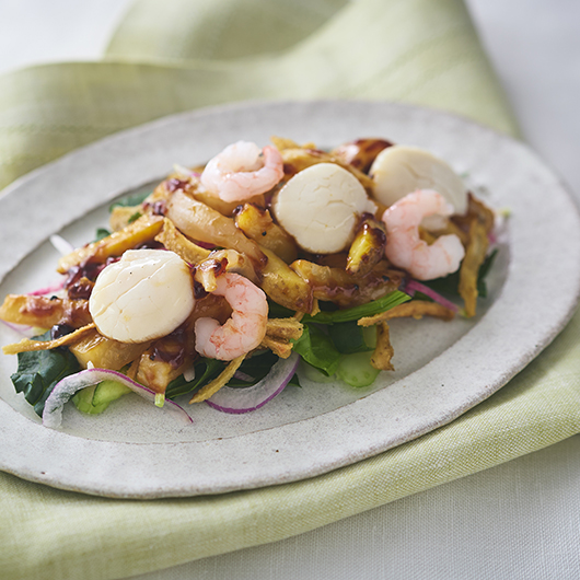 北海道産帆立と甘えびのサラダ