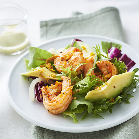 グリル海老とアボカドのサラダ