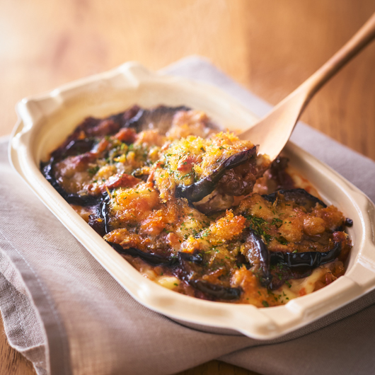 茄子と粗挽きミートソースのドリア