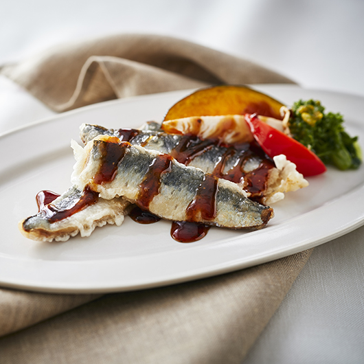 銚子港水揚げ真イワシと野菜の甘辛揚げ