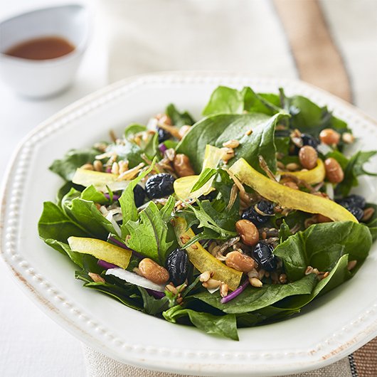 カラダに食物繊維 ほうれん草とじゃこ大豆のサラダ