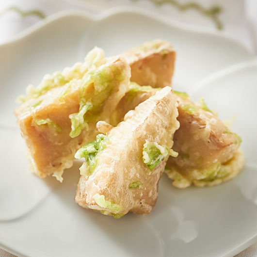 穂先筍のフリット