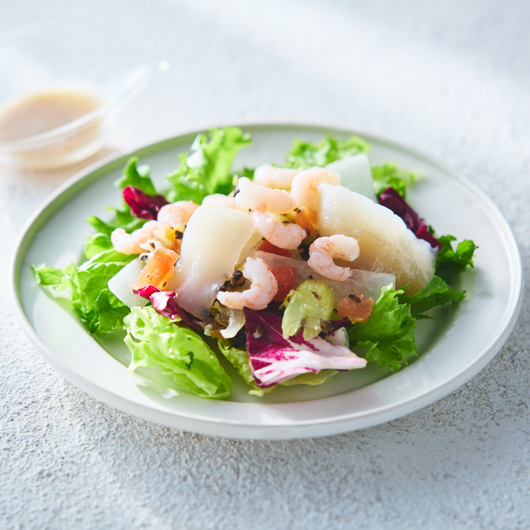 イカと甘エビのイタリアンサラダ