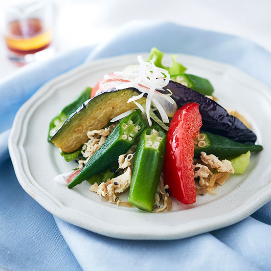 オクラと香味野菜のサラダ